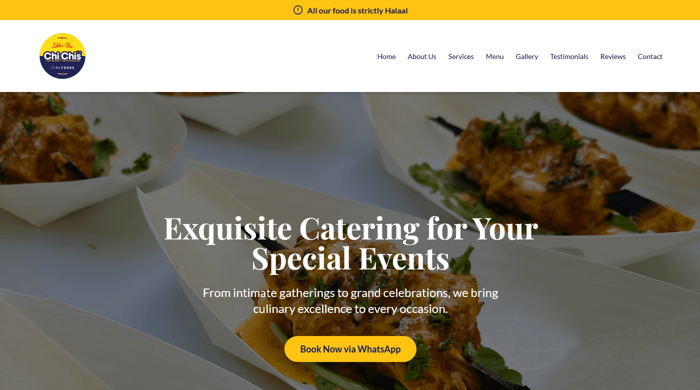 Lekker Chi Chi's Fine Foods Website