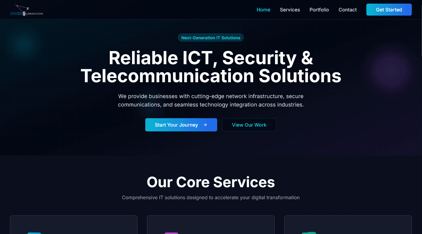 Jovien Communications Website